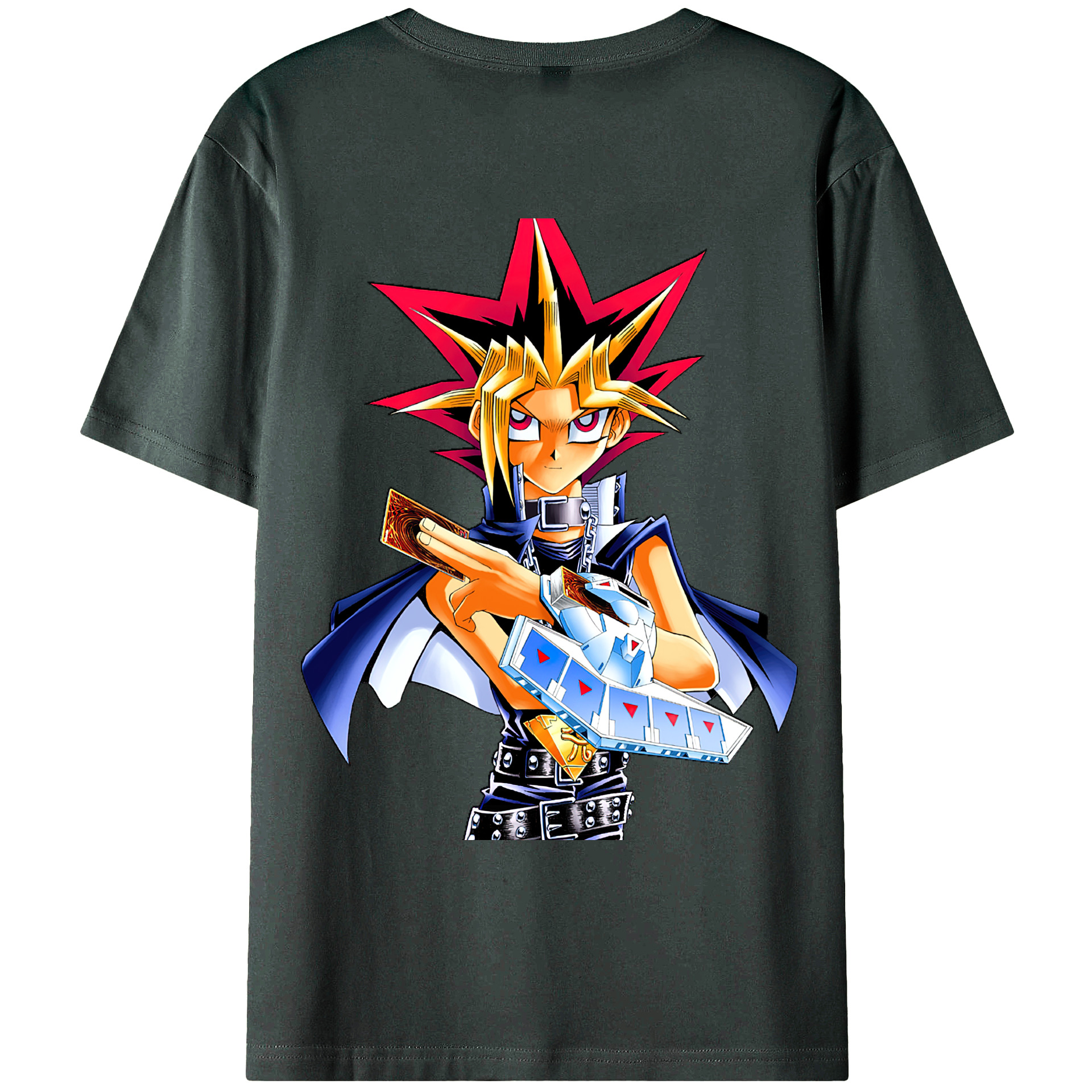 （画像用） 遊☆戯☆王 Yu-Gi-Oh! 綿100％ メンズ半袖Tシャツ（バックプリント） 通気性